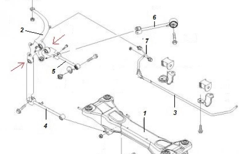 Polyurethane rear suspension for Chevrolet Evanda, Chevrolet Epica and Chery Eastar from PoliPro