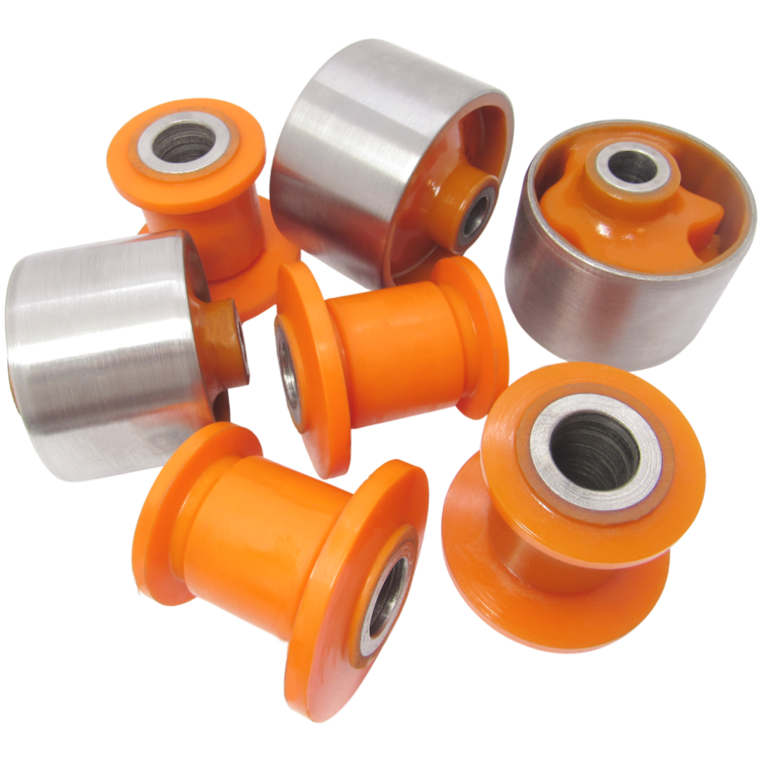 Полиуретановый  комплект сайлентблоков заднего подрамника Mazda 323 1985-1993